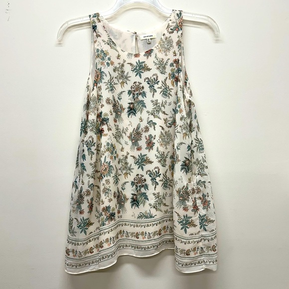 Women's Size Medium Max Studio Sleeveless Top Fully Lined Boho Blouse Shirt Tank - Picture 1 of 6